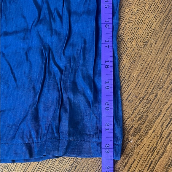 Women’s Navy Blue One Shoulder High Waist Linen Jumpsuit Romper Large - Picture 10 of 10